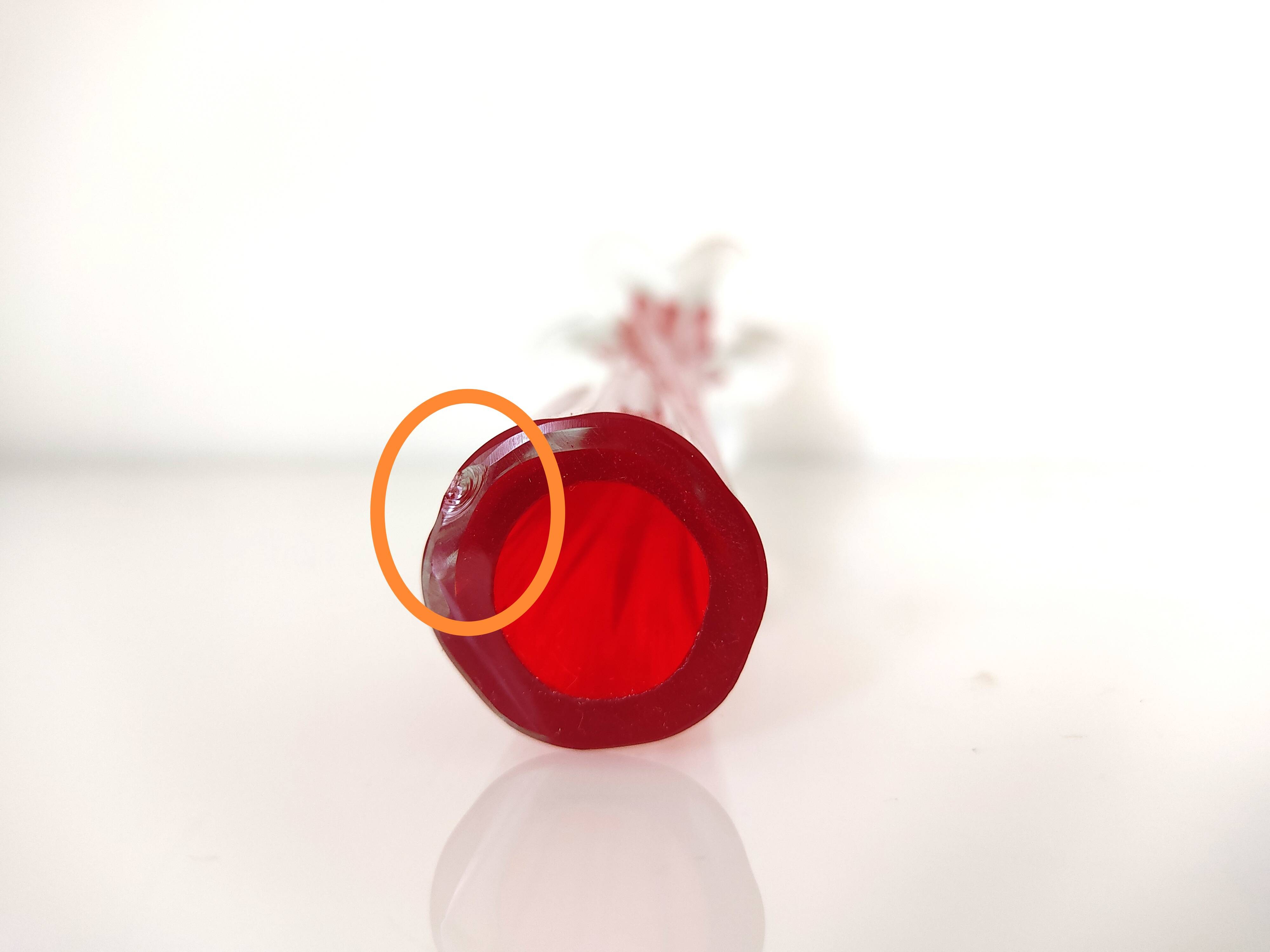 Murano red twisted glass soliflore vase