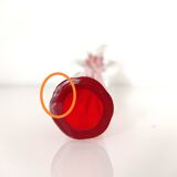 Murano red twisted glass soliflore vase
