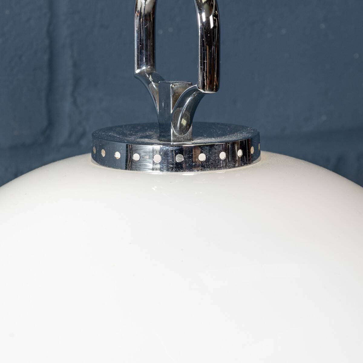 Vintage 20thc italian white & orange glass table lamp c.1970