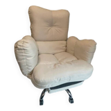 Reclining office chair with footrest