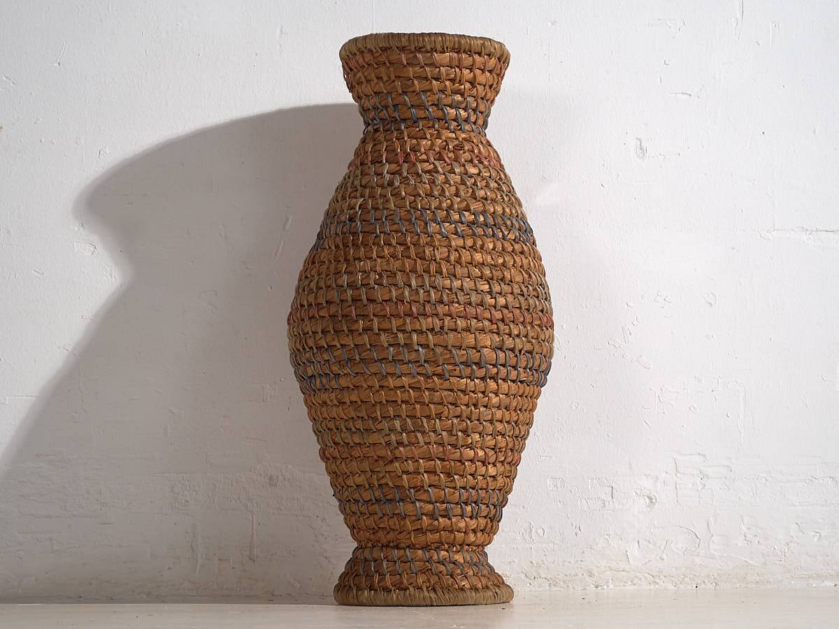 Large antique wicker vase (c.1920) #4