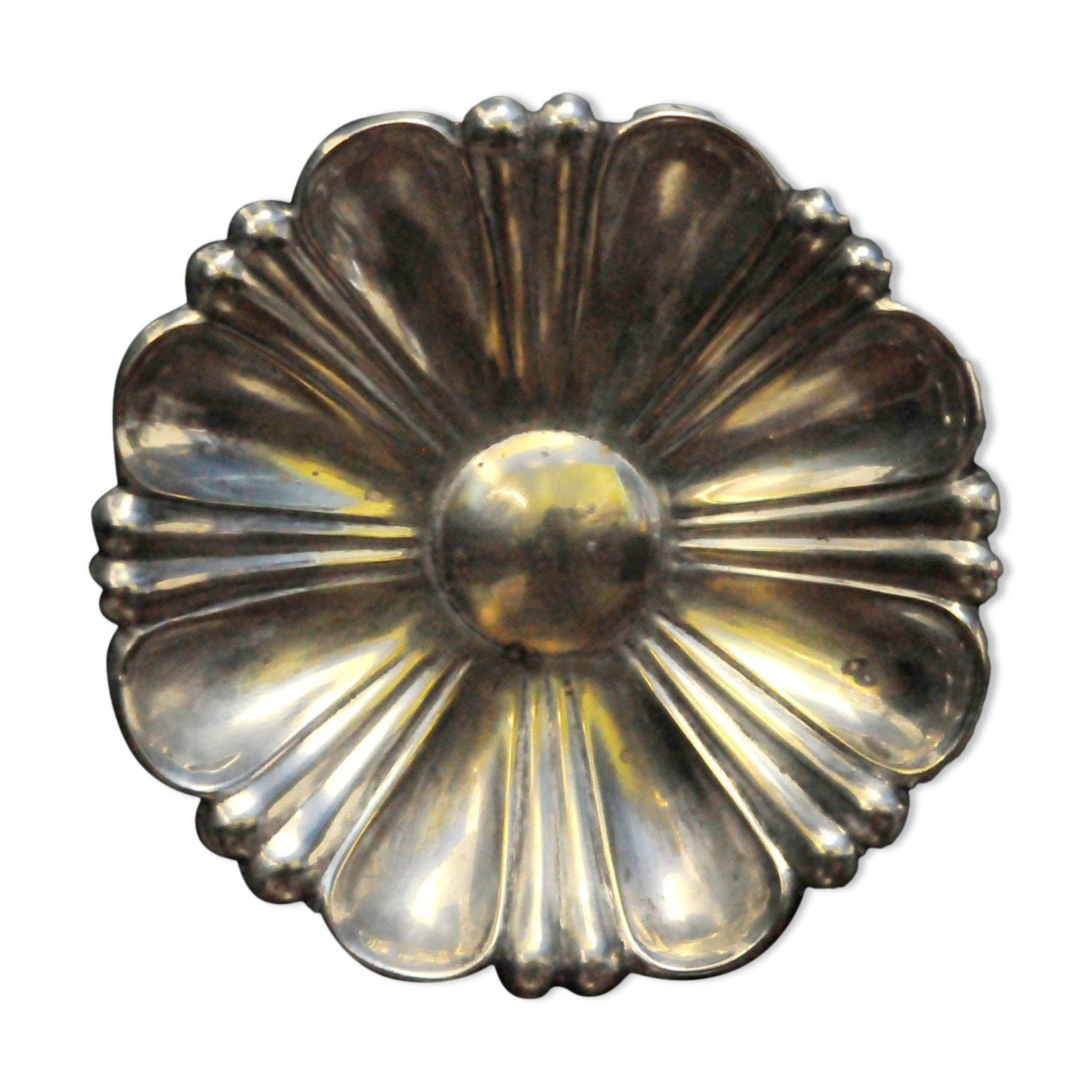 Silver metal fruit plate