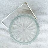 Carved glass ice bucket