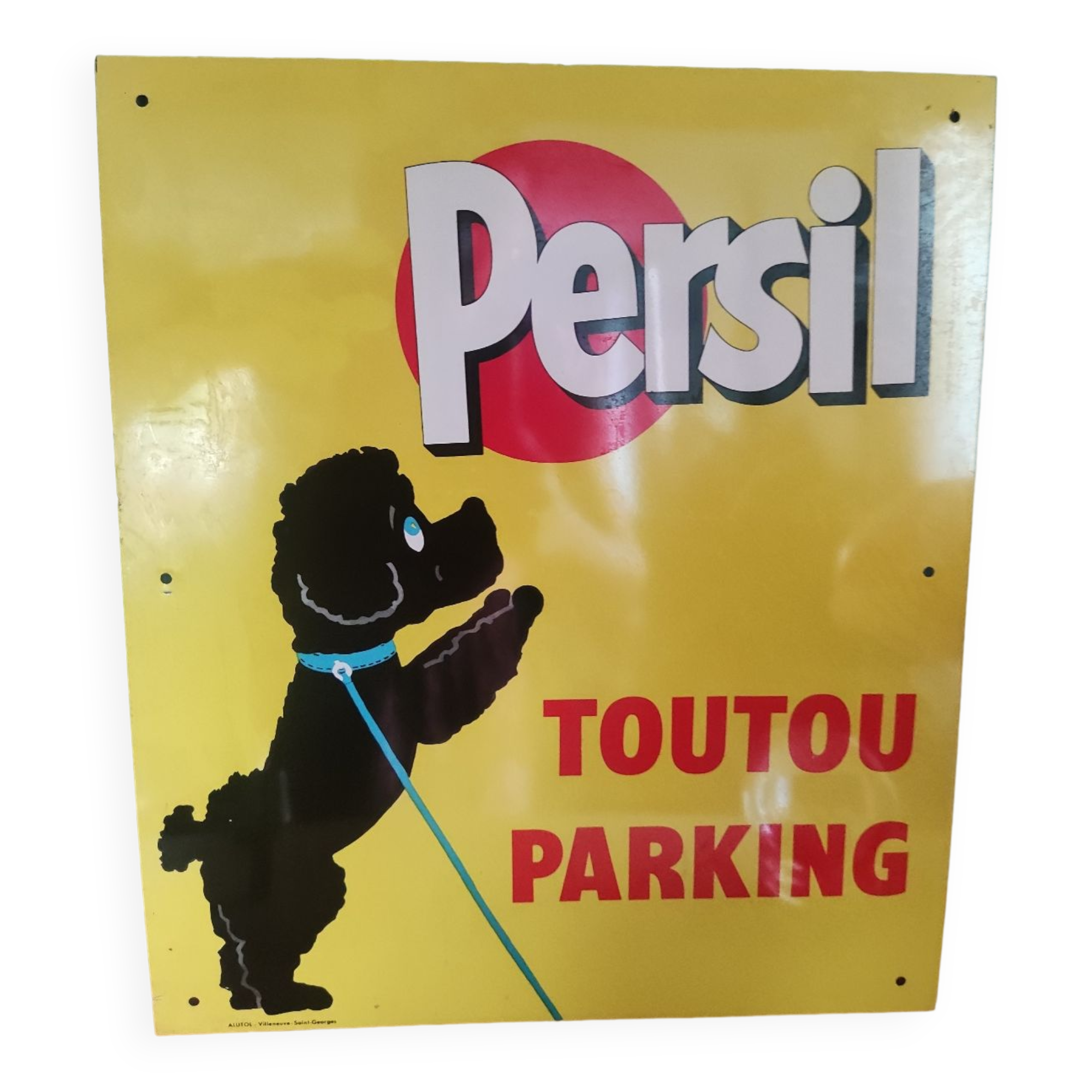 Parsley advertising enameled sign