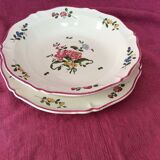 Set of 2 round ceramic dishes Fleuries Saint Amand