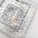 Set of 3 ice glass ceiling lamps, 1970s
