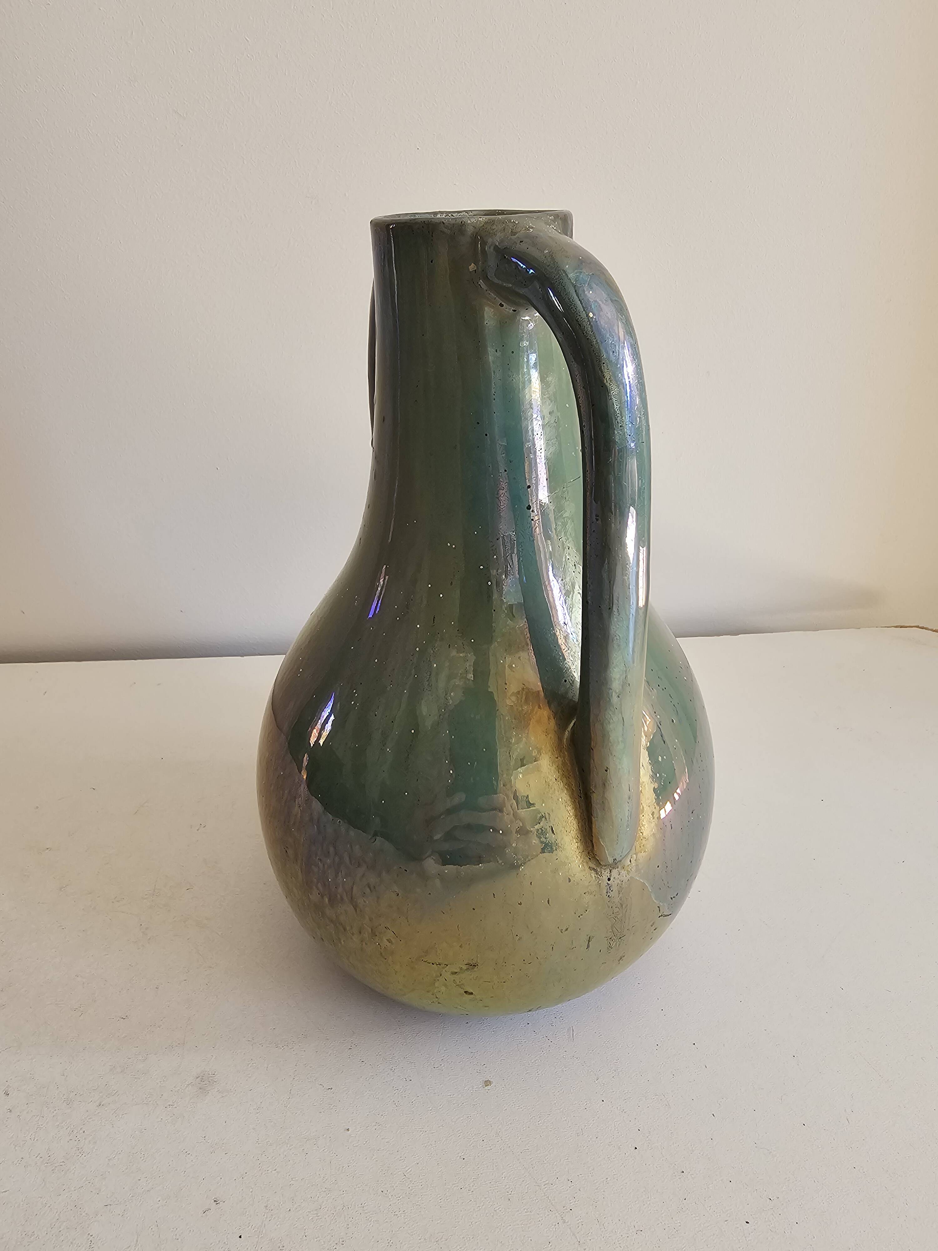 Vase Grès flammé de Rambervillers Alphonse Cytère Unis France Années 30's