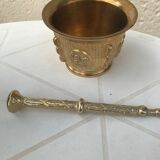Mortar and its ancient bronze pestle