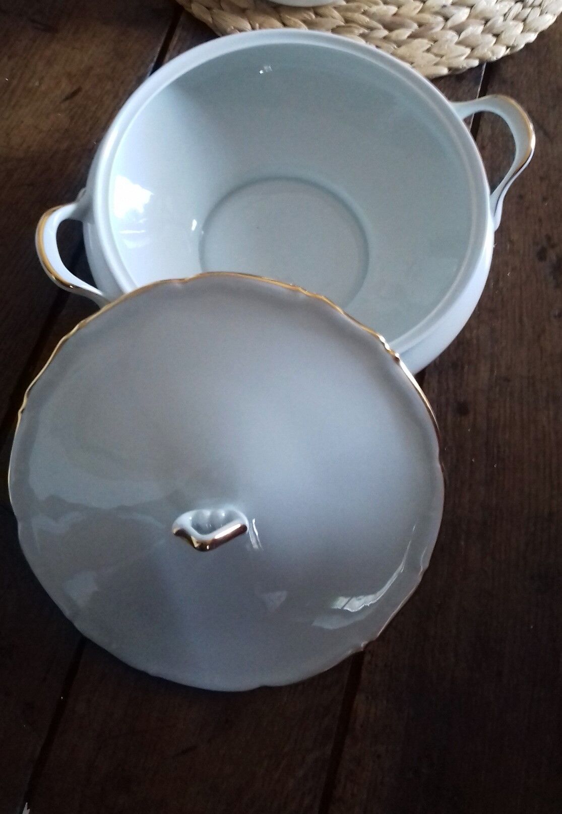 White porcelain soup Sologne Lamotte
