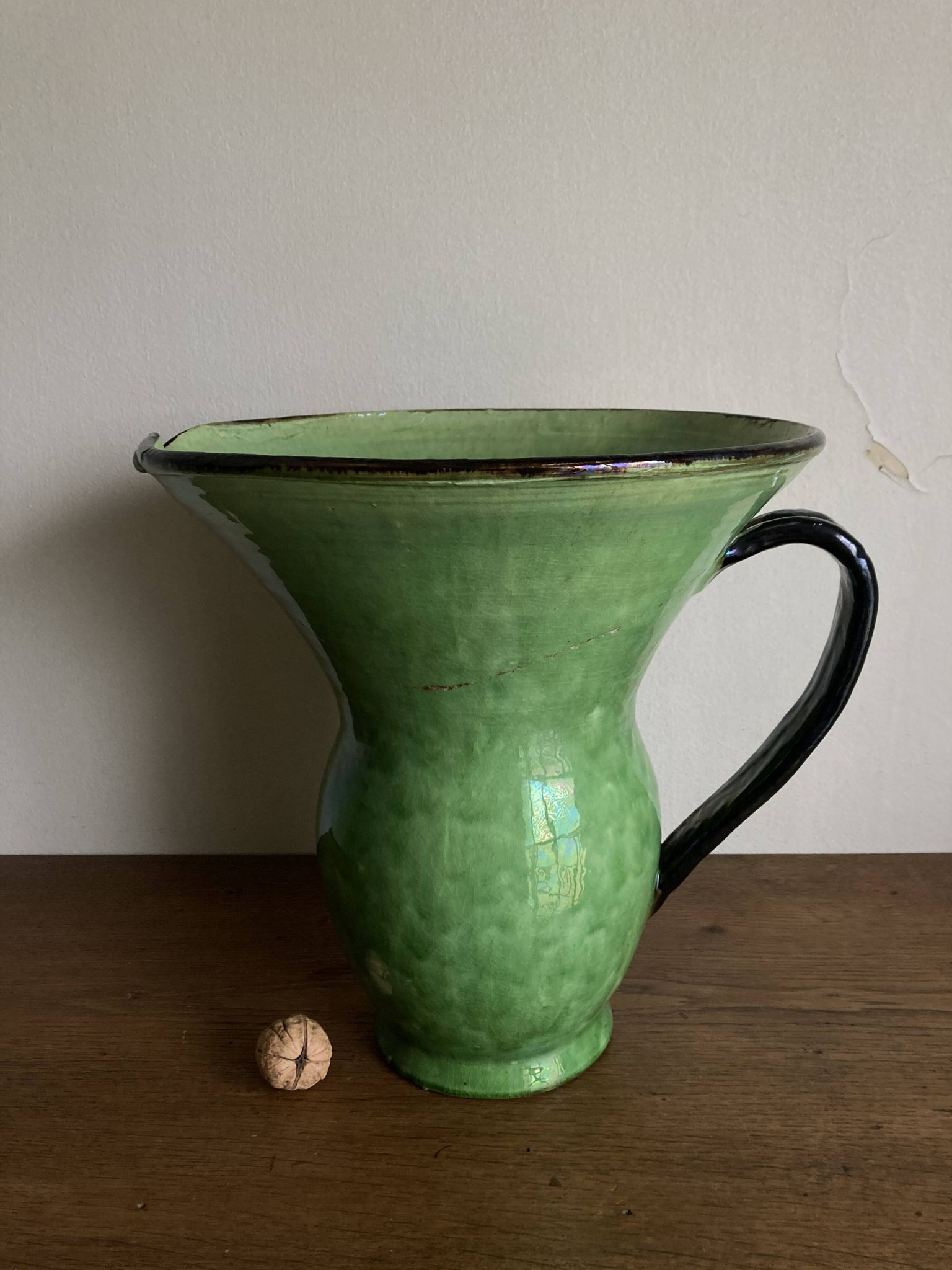 XXXXL glazed earthenware vase by Etienne Noel in Dieulefit, 1950