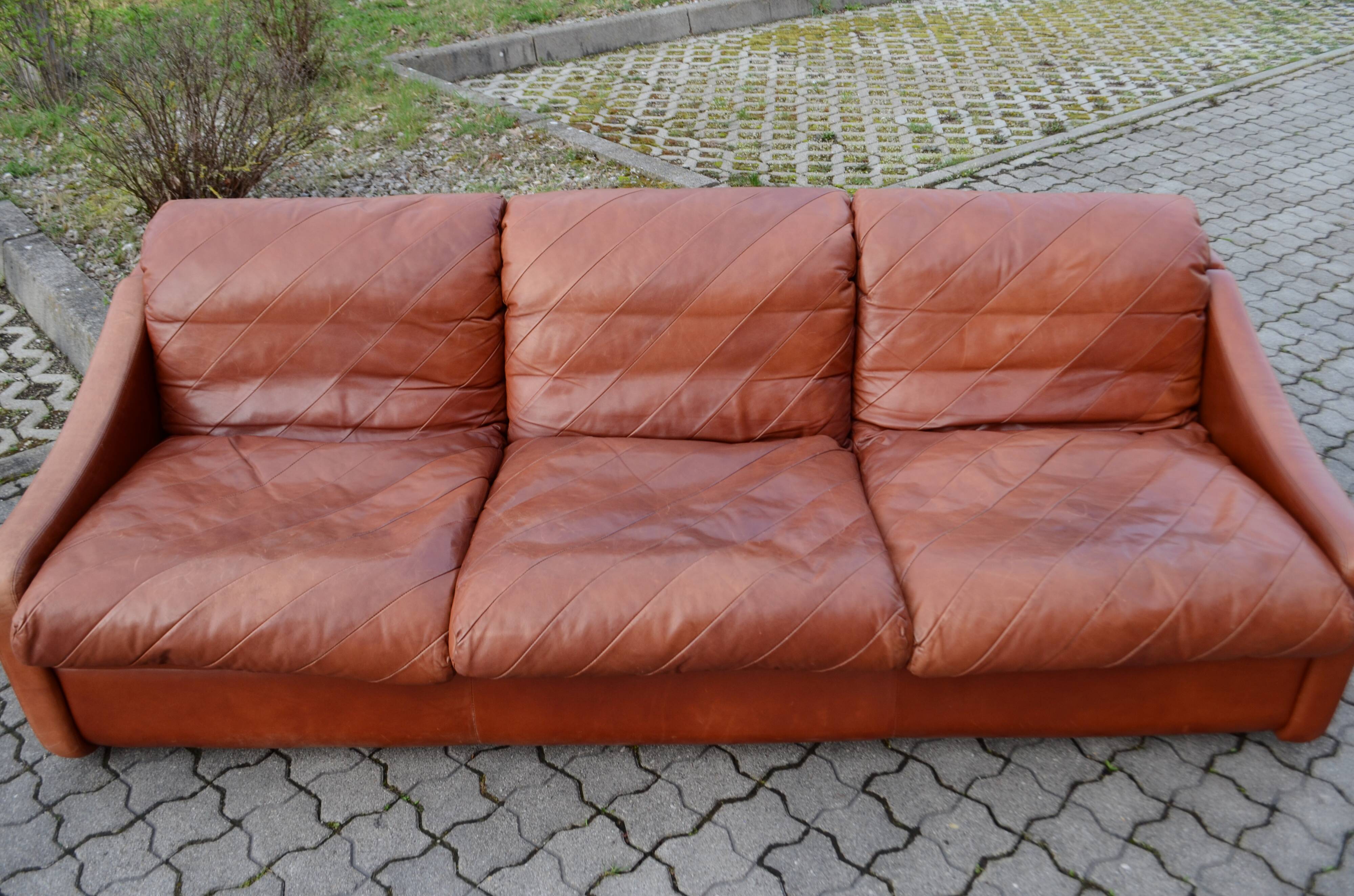 Vintage oxred Rolf Benz Leather Sofa