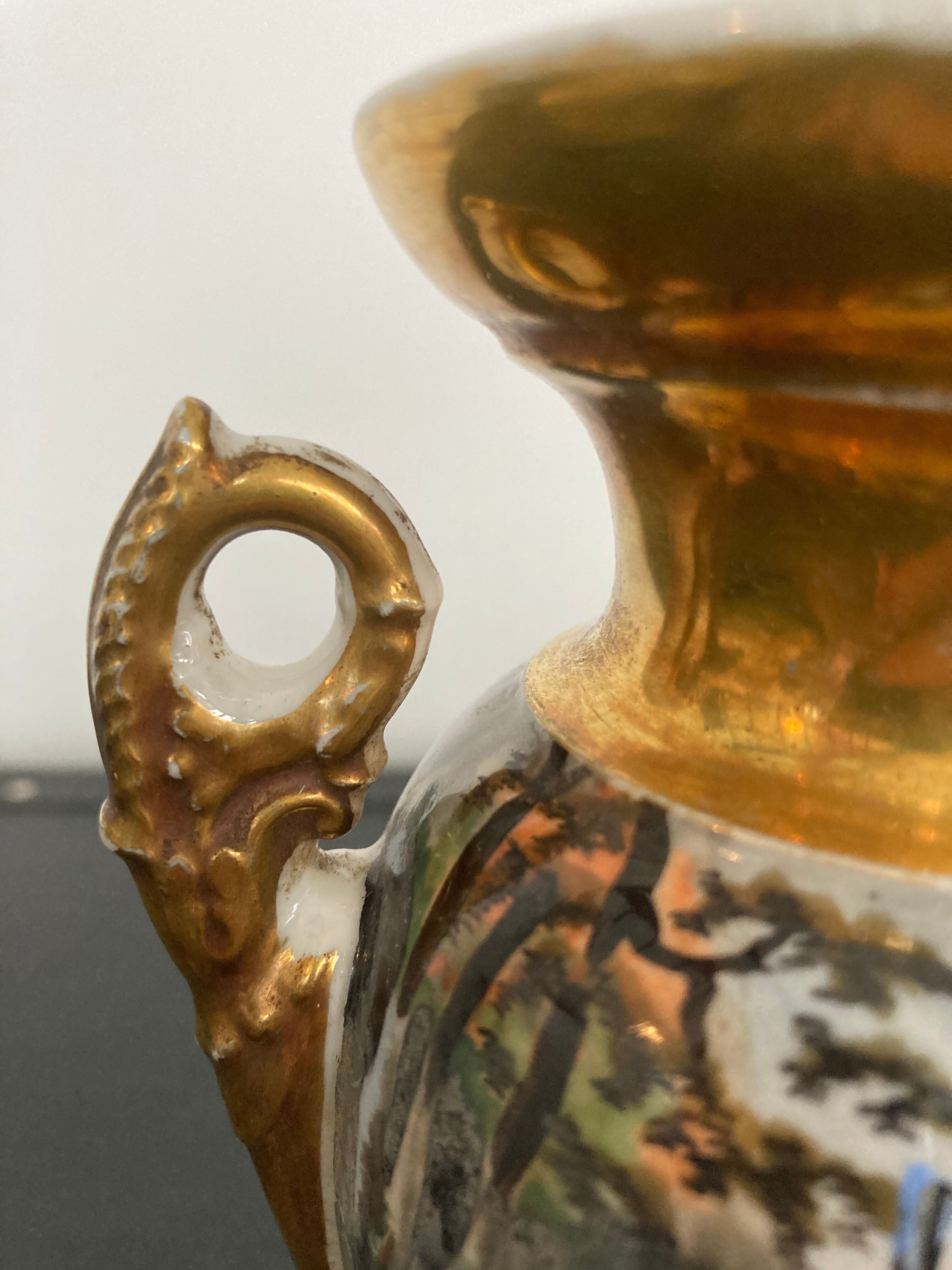 Porcelain vase XIX on pedestal Saint Jeanne