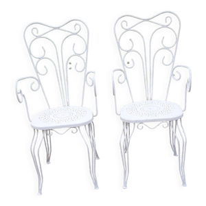 Paire de fauteuils 1900 en fer