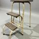 Vintage folding stool/kitchen step stool/ladder