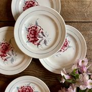 lot de 8 assiettes à dessert vintage - Saint Amand