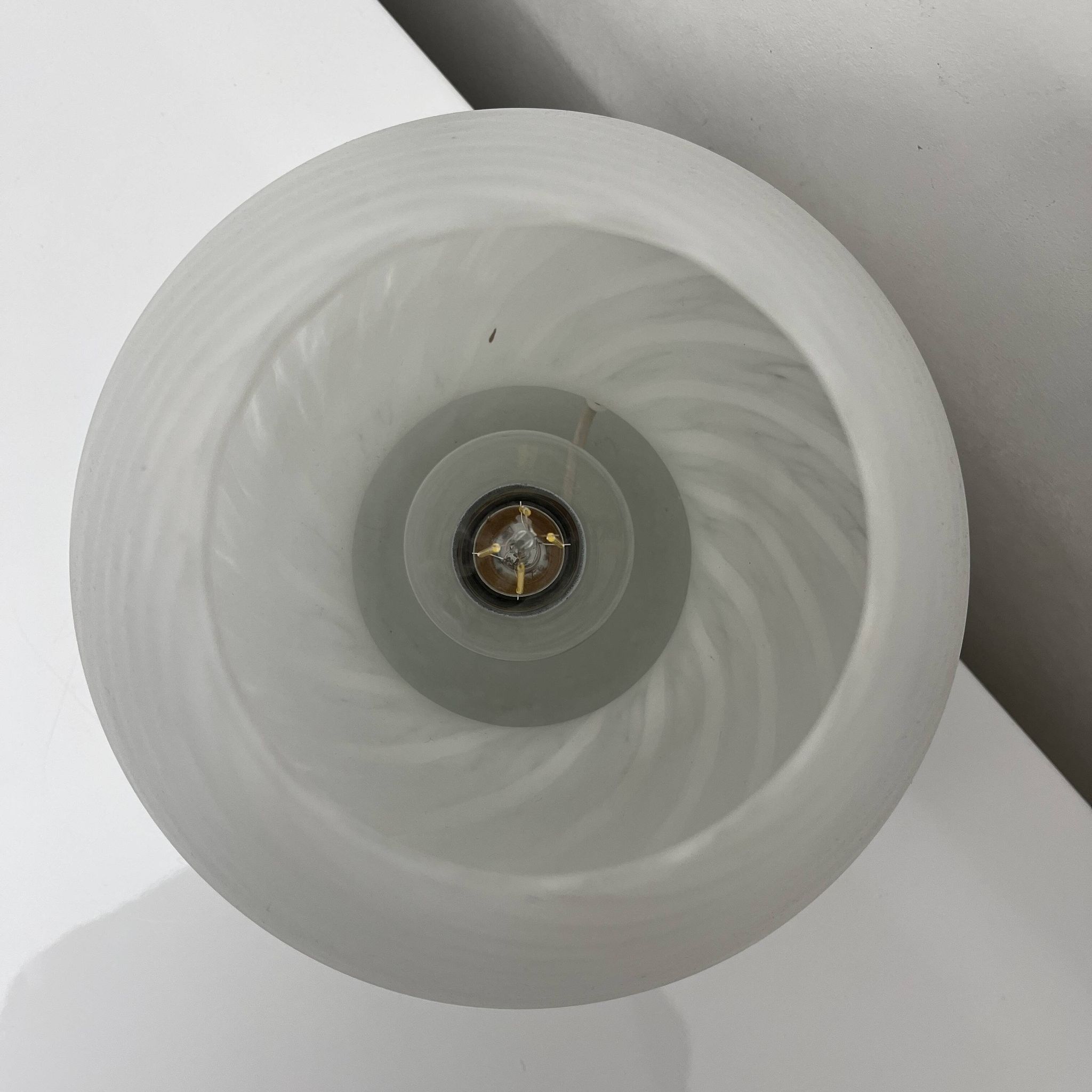Lampe champignon Murano Italie vintage à décor de spirales