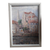 Old oil painting signed