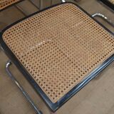 Set of 6 model b32 cesca marcel breuer chairs, italy 1970s