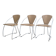 Set of 3 Linda chairs by Arrben – beige faux leather and chrome steel – 1980s