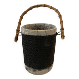 20th century enameled ceramic ice bucket