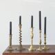 Vintage Brass Candlesticks, 1960s, Set of 5