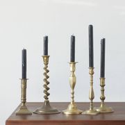 Vintage Brass Candlesticks, 1960s, Set of 5