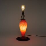 Vintage 1970s Art De France Pate-De-Verre Glass Table Lamp