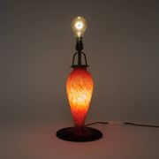 Vintage 1970s Art De France Pate-De-Verre Glass Table Lamp