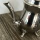 3-piece tea service for one person in silver-plated or antique stainless steel.