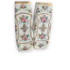 Pair of vases in enamelled and gilded crystal Rose motifs