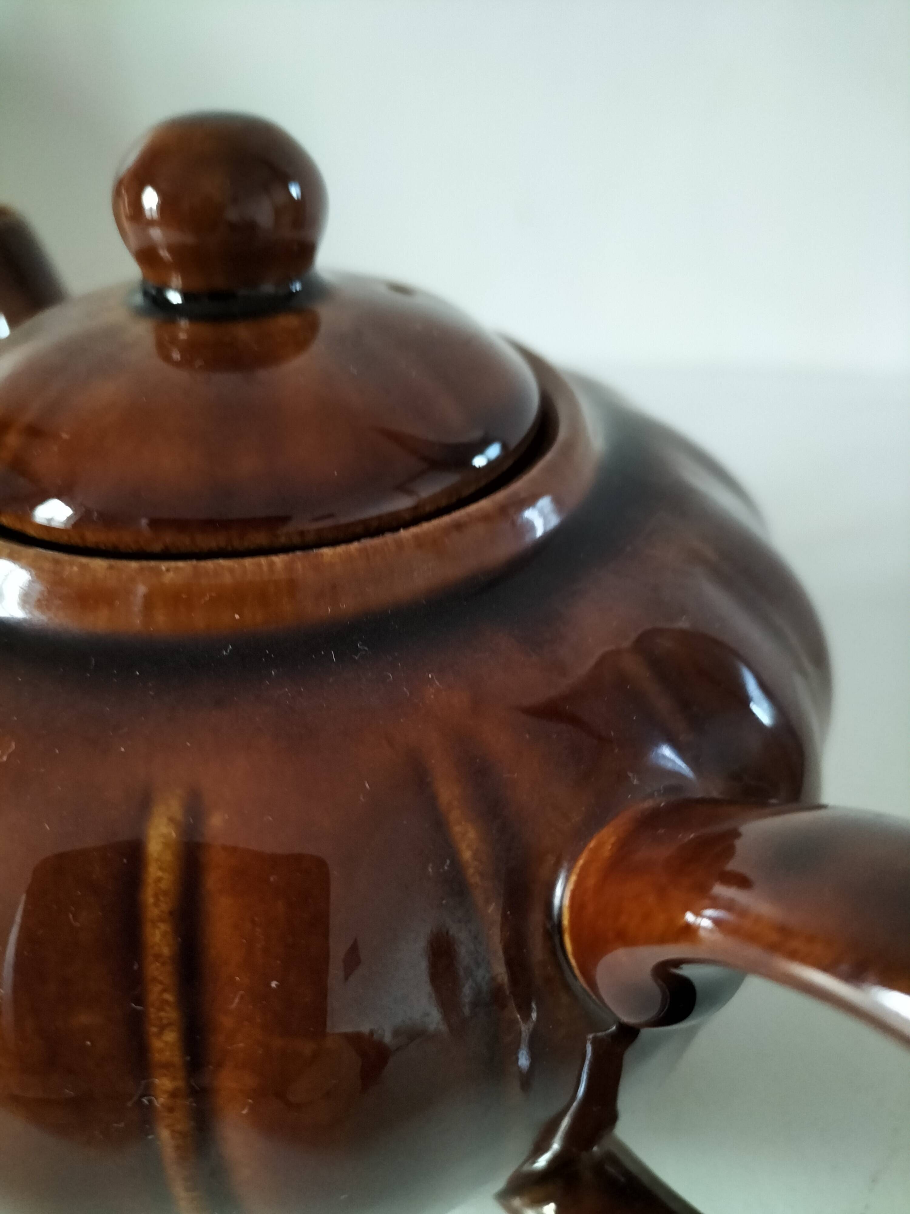 Chinese pumpkin shaped teapot