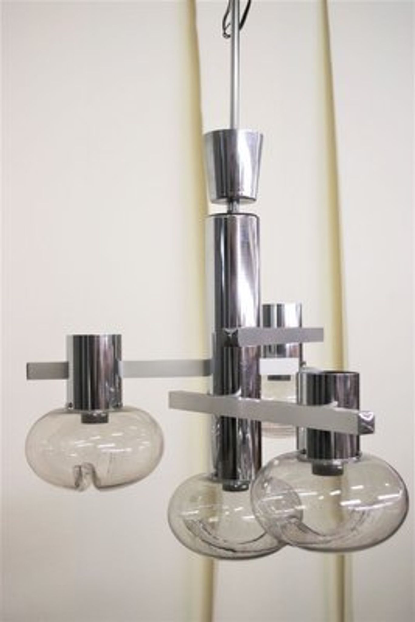 Chrome ceiling lamp by Toscana Luce, 1970s
