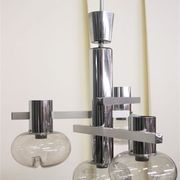 Chrome ceiling lamp by Toscana Luce, 1970s