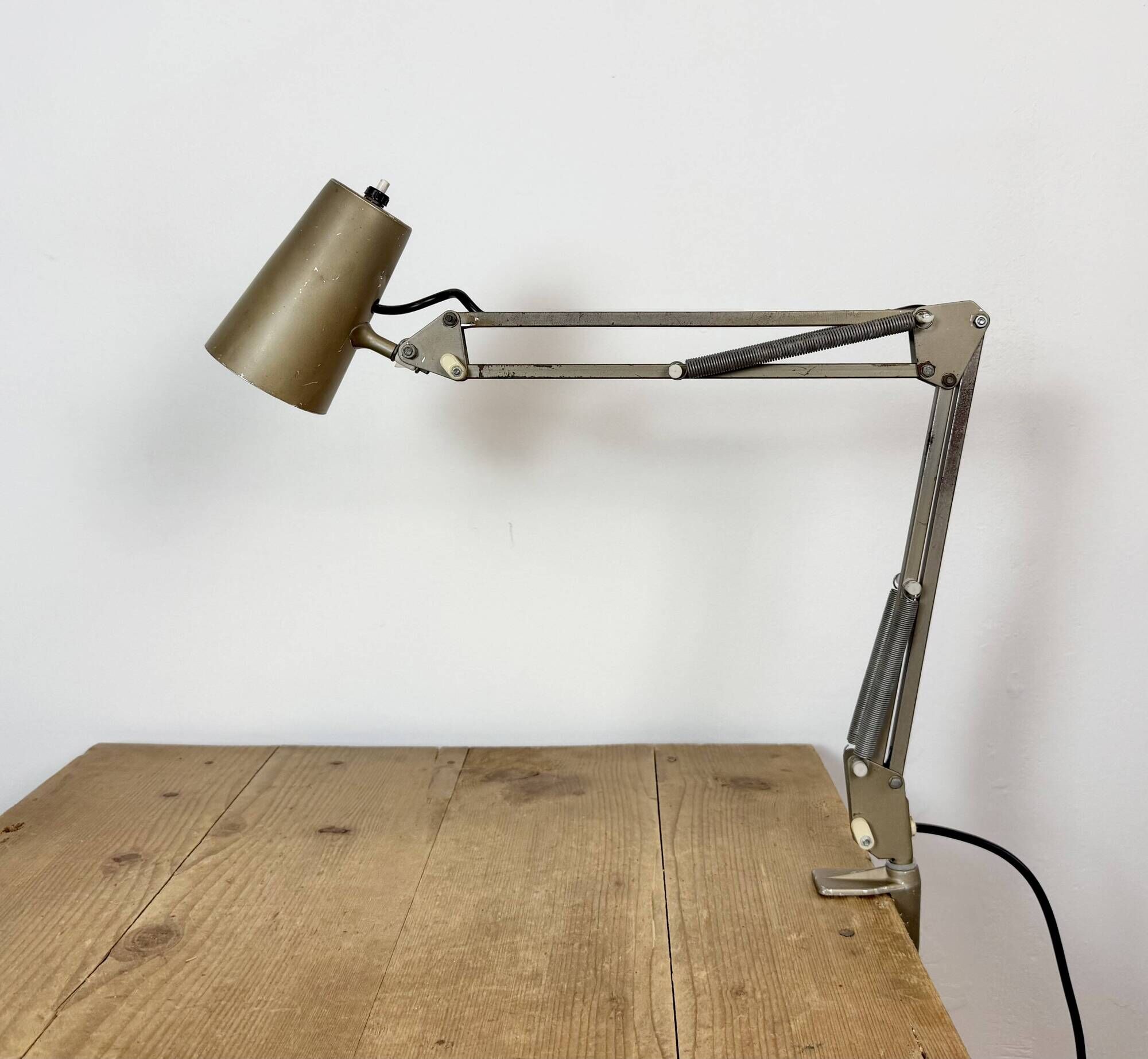Vintage Brown Adjustable Architect Table Lamp, 1960s