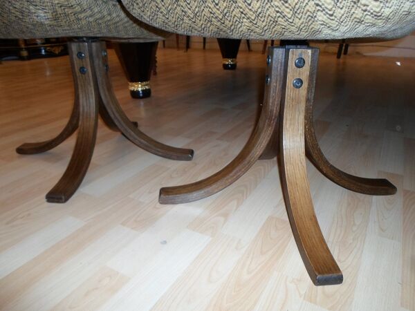 Set de 3 Fauteuils Design, années 1970