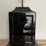 Vintage black ceramic lamp base 1980