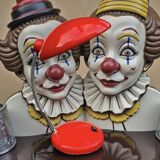 Vintage red lacquered metal desk lamp – Space Age / Bauhaus style