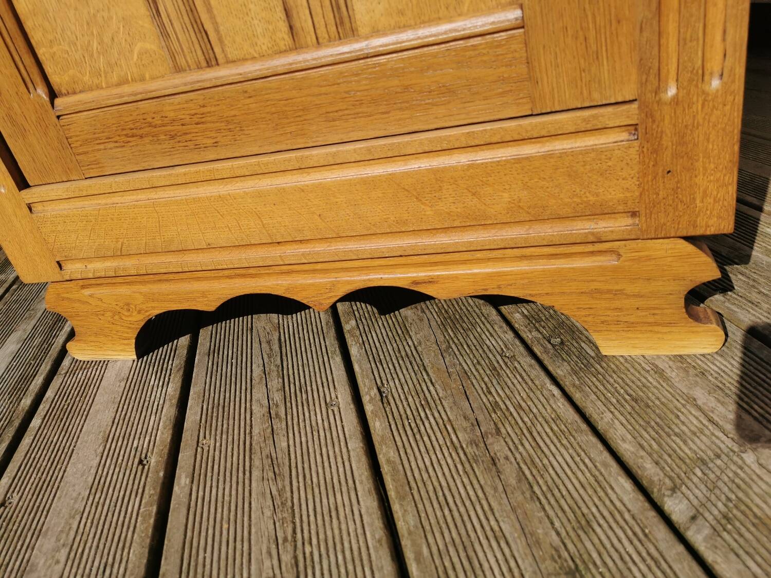 Vintage oak jam cabinet