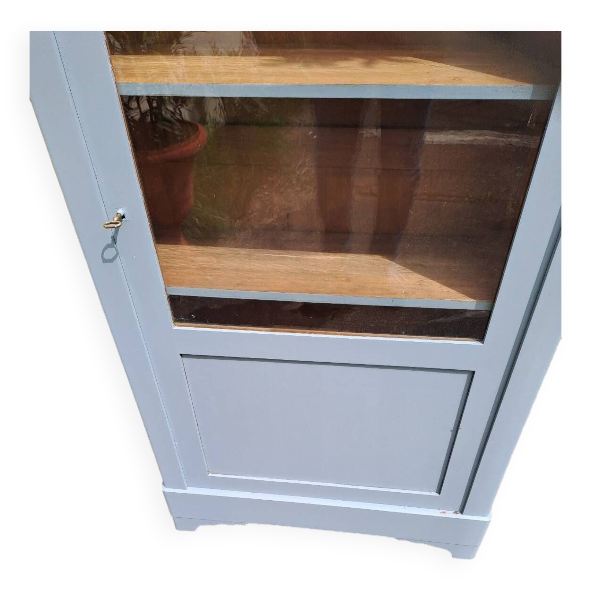 Wardrobe with 1 glass door, late 19th century