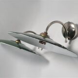 Pair of enamelled sheet metal wall lights