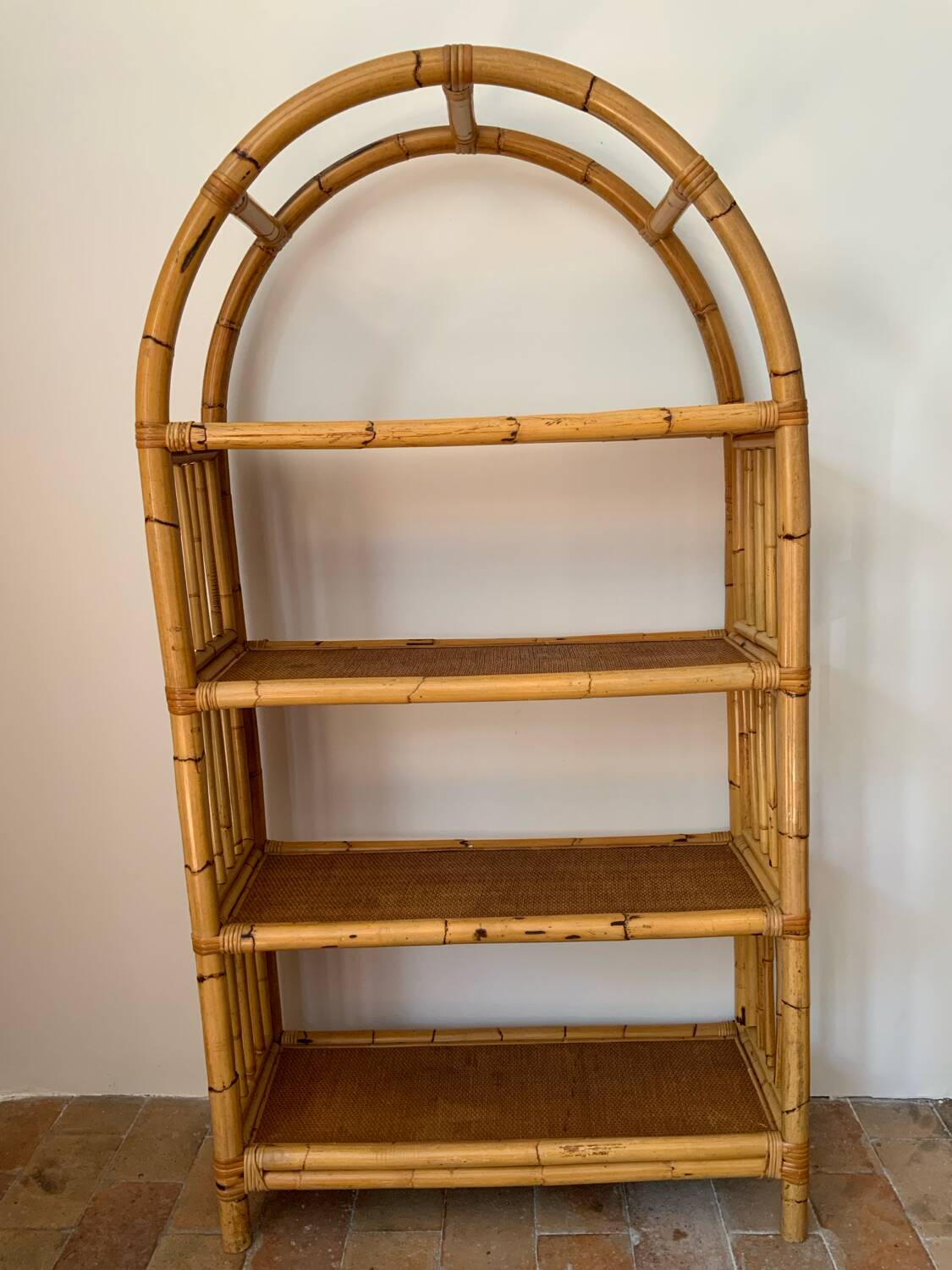 Large rattan shelf
