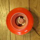 1970 orange opaline laying lamp