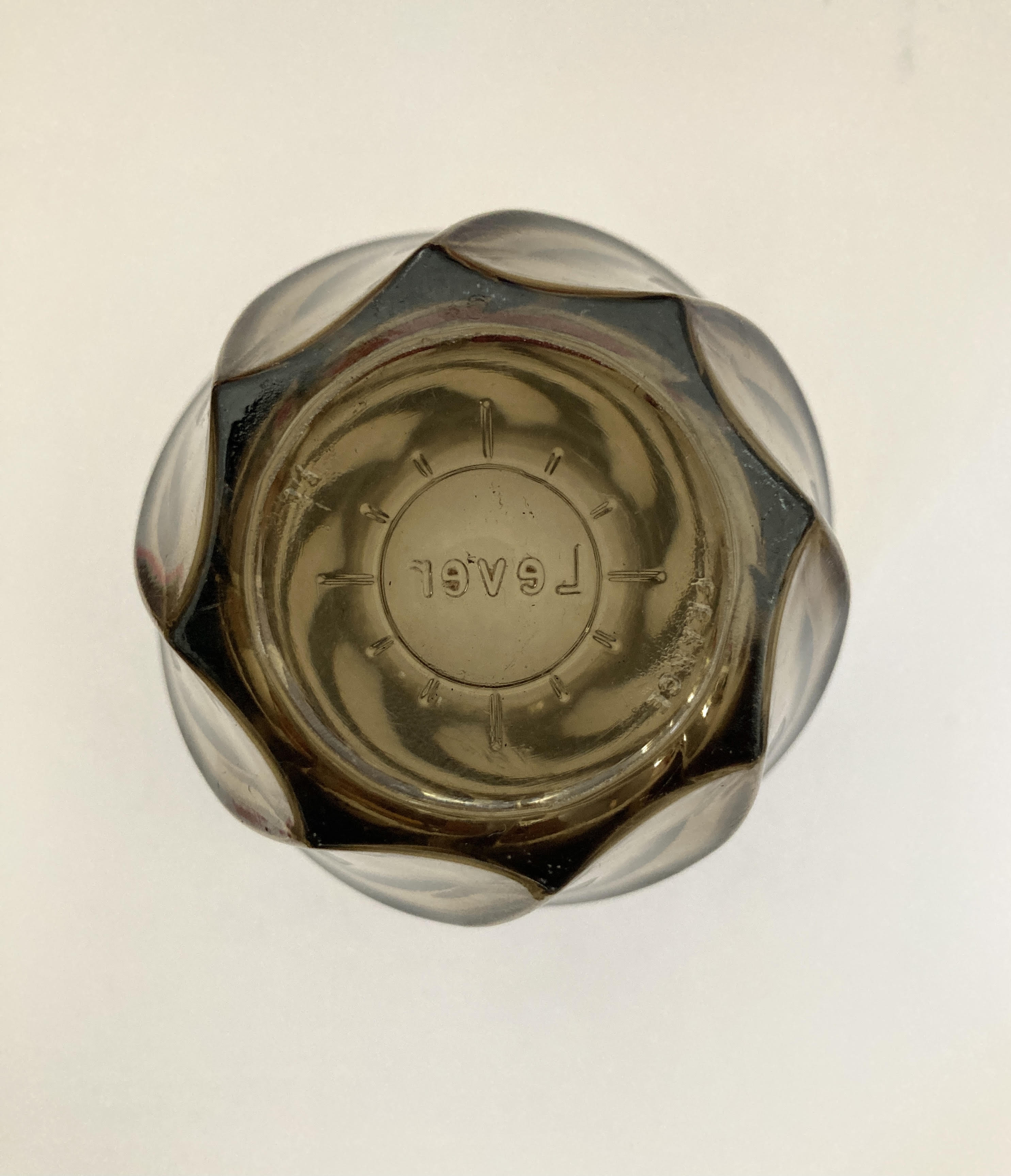 Smoked black spiral vase raise 70s