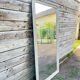 Miroir peint en gris, style Louis Philippe