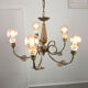 Art-deco brass chandelier, 1930s