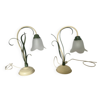 Paire de lampes de chevets « fleur », j.p. ryckaert