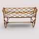Vintage standing planter in rattan and bamboo – Riviera style, 1970s