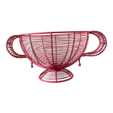 Red wired metal fruit basket