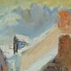 Painting “Under the Snow”, signed J.J Duboc – 1980