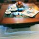 "The Twist" square coffee table
